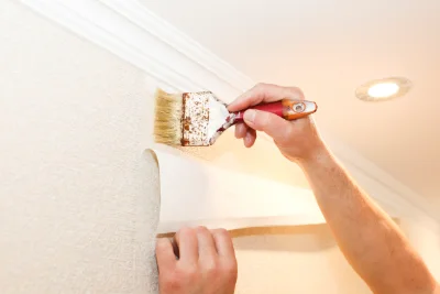 Pose de papier peint à Thoiry — revêtements muraux et toiles de verre
